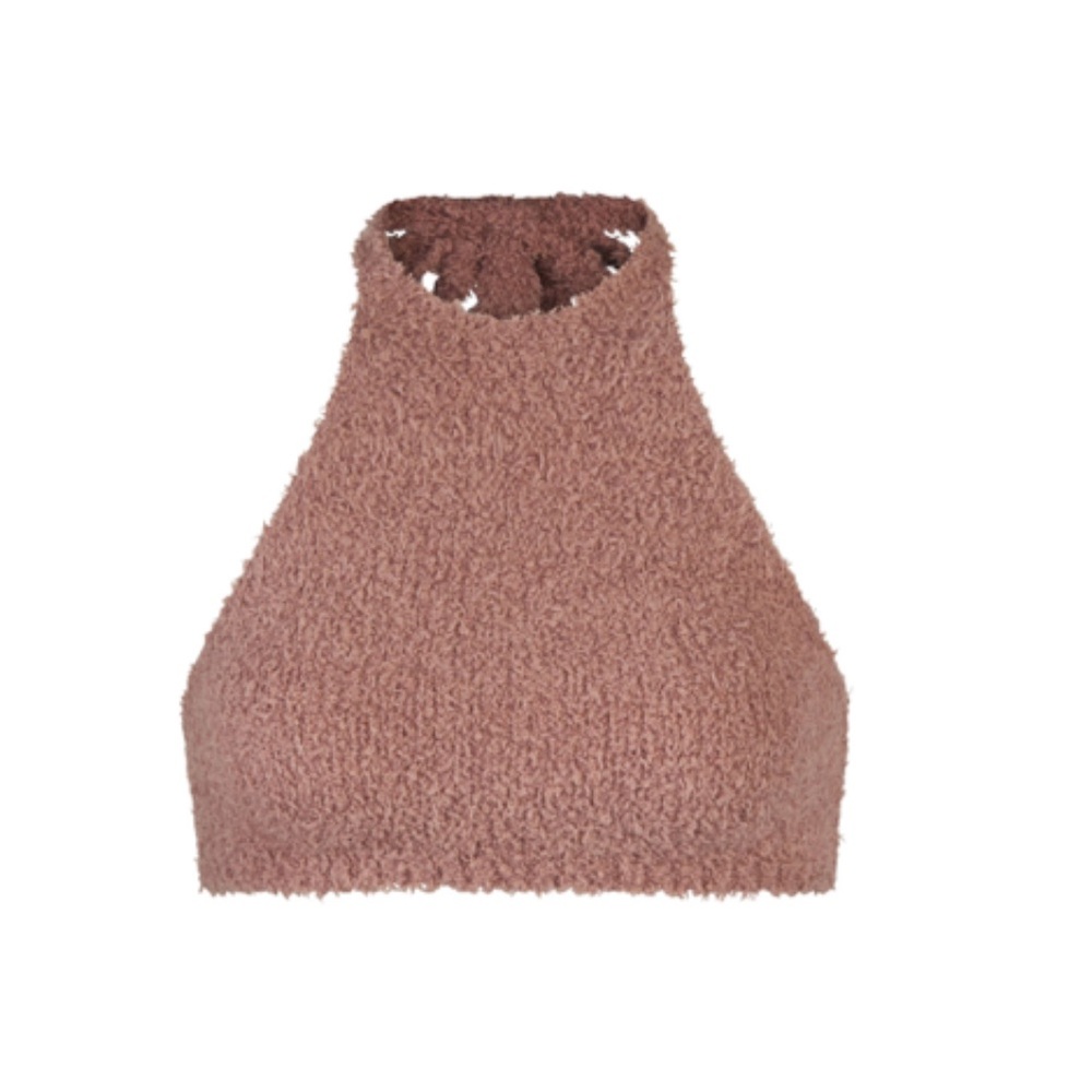 Skims Cozy Knit Halter Top “Rose Clay”